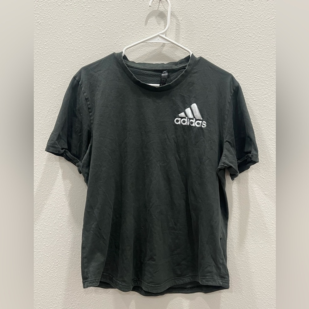Adidas Men's Olive Green Sport Short Sleeve Athletic Top L
